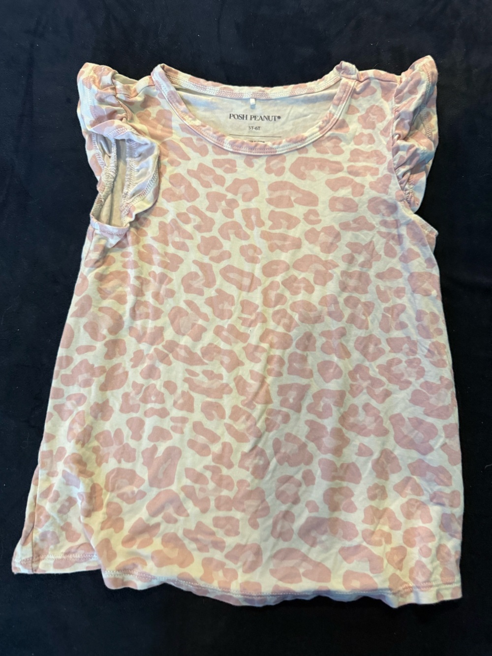 Posh Peanut Pink Leopard Print Kids Top